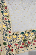 Dyeable Handloom Banarasi Chiffon Georgette Paithani Border Saree - Luxurion World
