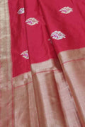 Red Banarasi Handloom Pure Katan Silk Saree - Luxurion World