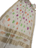Dazzling Dyeable Banarasi Handloom Pure Tussar Georgette Saree - Luxurion World