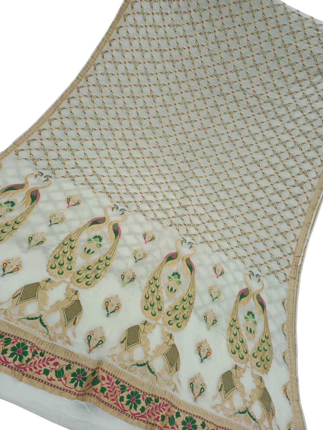 Dazzling Dyeable Banarasi Handloom Pure Tussar Georgette Saree - Luxurion World