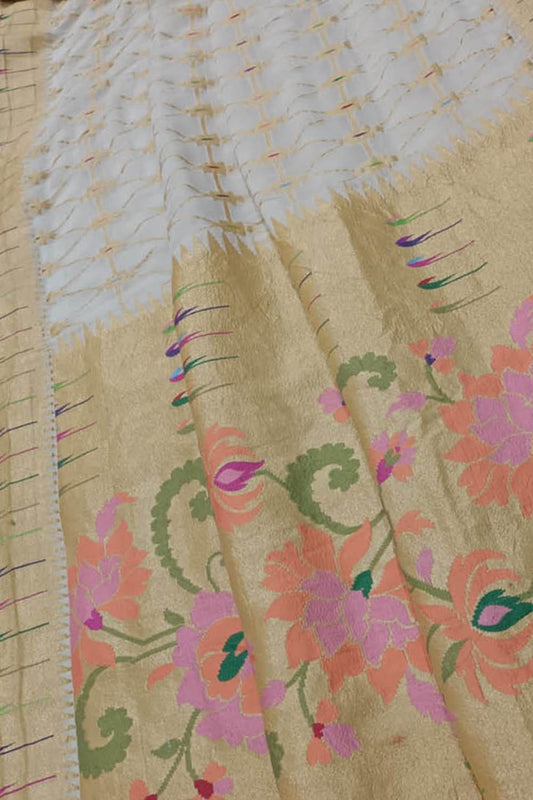 Dazzling Dyeable Banarasi Handloom Pure Tussar Georgette Saree - Luxurion World