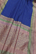 Elegant Blue Banarasi Silk Saree: Timeless Beauty - Luxurion World