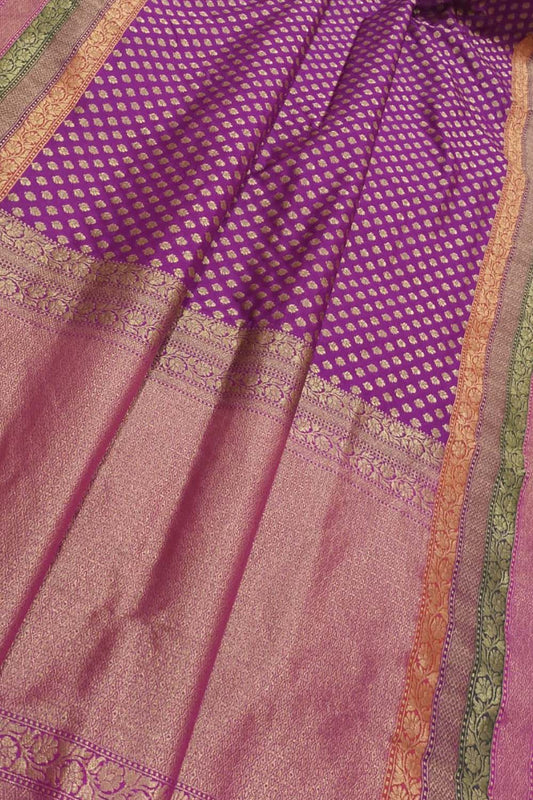 Elegant Purple Banarasi Silk Saree: A Timeless Classic - Luxurion World