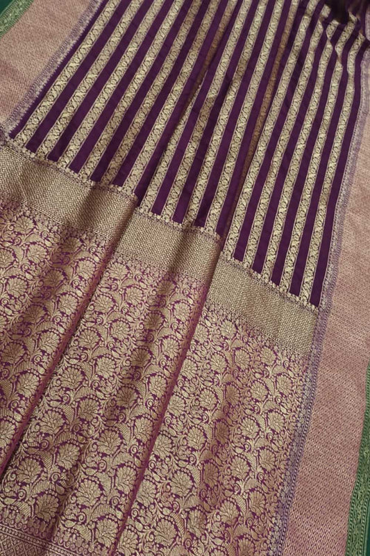 Elegant Purple Banarasi Silk Saree: A Timeless Classic