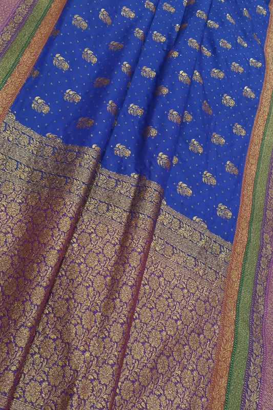 Elegant Blue Banarasi Silk Saree: A Timeless Classic - Luxurion World