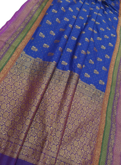 Elegant Blue Banarasi Silk Saree: A Timeless Classic - Luxurion World