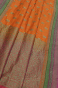 Elegant Orange Banarasi Silk Saree: A Timeless Classic - Luxurion World