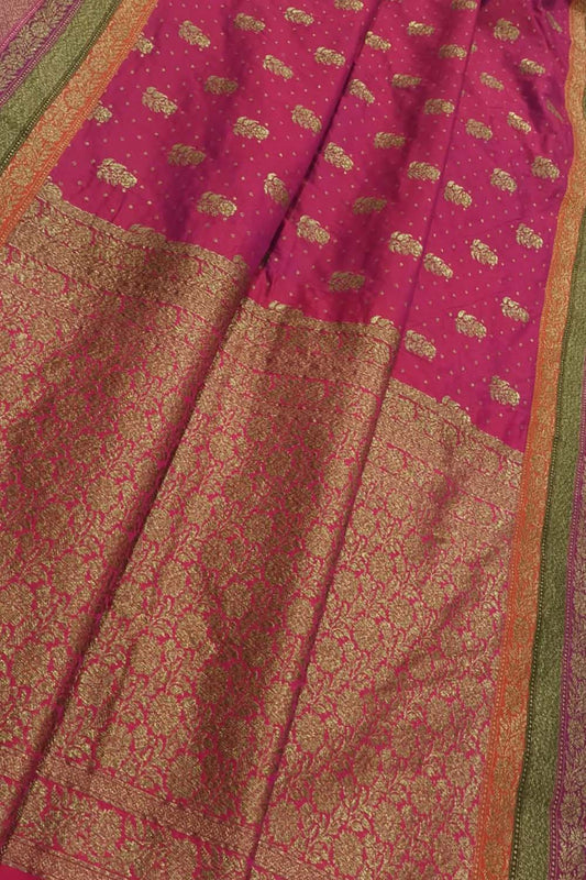 Elegant Pink Banarasi Silk Saree: A Timeless Classic - Luxurion World