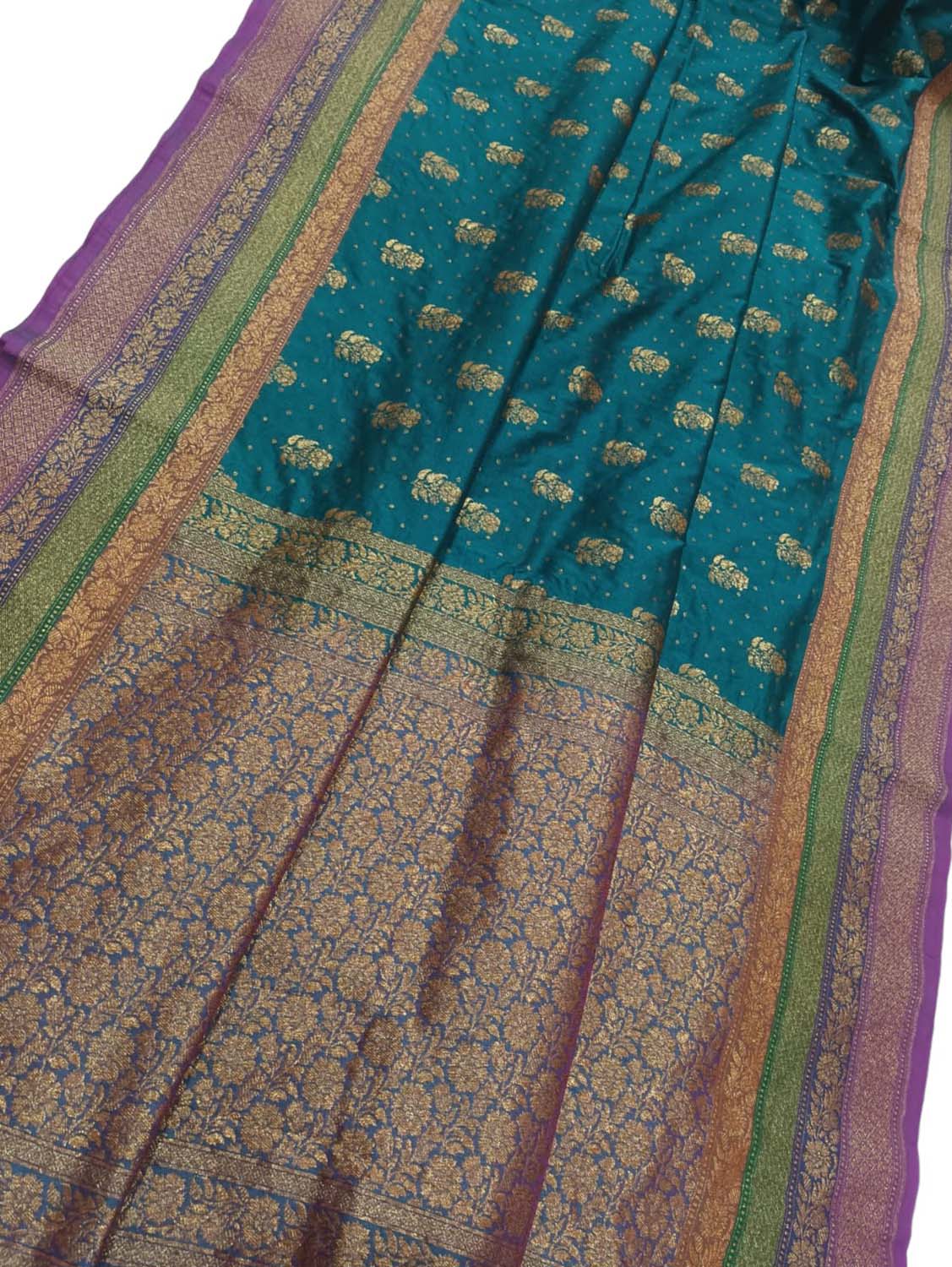 Elegant Blue Banarasi Silk Saree: Traditional Charm with a Modern Twist - Luxurion World
