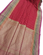 Elegant Red Banarasi Silk Saree: Traditional Charm with a Modern Twist - Luxurion World