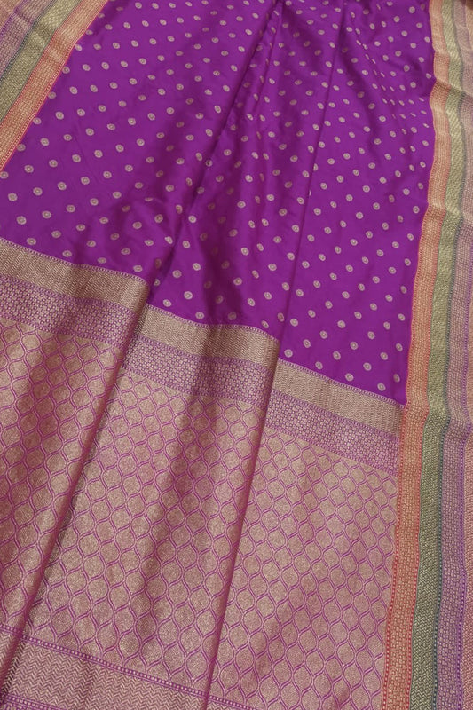 Elegant Purple Banarasi Silk Saree: Traditional Charm with a Modern Twist
