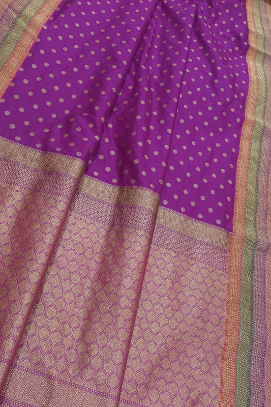 Elegant Purple Banarasi Silk Saree: Traditional Charm with a Modern Twist - Luxurion World