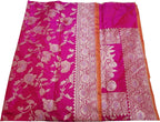 Pink Banarasi Handloom Pure Katan Silk Saree - Luxurion World