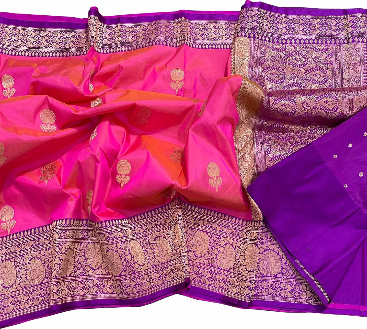 Elegant Pink Banarasi Katan Silk Saree: A Timeless Classic - Luxurion World