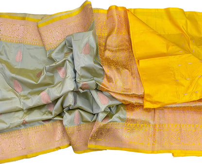 Elegant Green Banarasi Katan Silk Saree: A Timeless Classic - Luxurion World