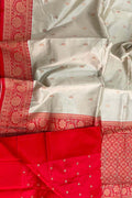 Elegant Off White Banarasi Silk Saree: A Timeless Classic - Luxurion World