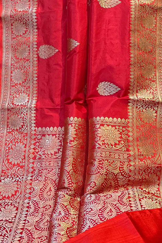 Exquisite Pink Banarasi Handloom Silk Saree - Luxurion World