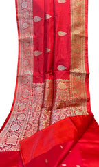 Exquisite Pink Banarasi Handloom Silk Saree - Luxurion World