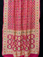 Pink Banarasi Bandhani Pure Georgette Meenakari Saree - Luxurion World