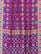 Purple Banarasi Bandhani Pure Georgette Meenakari Saree - Luxurion World
