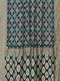 Green Banarasi Bandhani Pure Georgette Meenakari Saree - Luxurion World