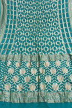 Blue Banarasi Bandhani Pure Georgette Saree - Luxurion World