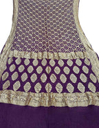 Purple Banarasi Bandhani Pure Georgette Saree - Luxurion World