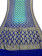 Blue Banarasi Bandhani Pure Georgette Saree - Luxurion World