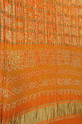 Yellow Checks Bandhani Pure Gajji Silk Gharchola Saree - Luxurion World