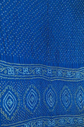 Blue Bandhani Pure Gajji Silk Saree - Luxurion World