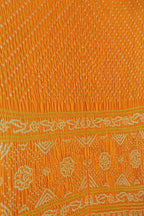 Yellow Bandhani Pure Gajji Silk Saree - Luxurion World