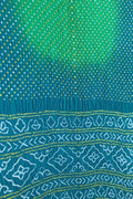 Green Bandhani Pure Gajji Silk Saree - Luxurion World