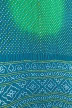 Green Bandhani Pure Gajji Silk Saree - Luxurion World