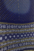 Blue Bandhani Pure Gajji Silk Saree - Luxurion World