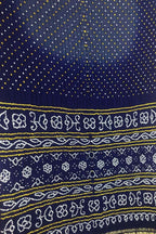Blue Bandhani Pure Gajji Silk Saree - Luxurion World