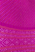 Pink Bandhani Pure Gajji Silk Saree - Luxurion World