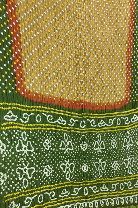 Multicolor Bandhani Pure Gajji Silk Saree - Luxurion World