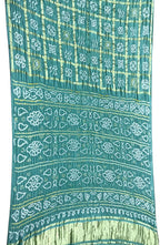 Blue Checks Bandhani Pure Gajji Silk Saree - Luxurion World
