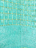 Blue Checks Bandhani Pure Gajji Silk Saree - Luxurion World