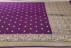 Purple Banarasi Bandhani Pure Georgette Saree - Luxurion World