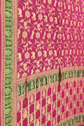 Pink Banarasi Bandhani Pure Georgette Saree - Luxurion World