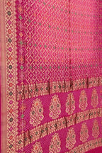 Elegant Pink Banarasi Bandhani Georgette Saree - Luxurion World