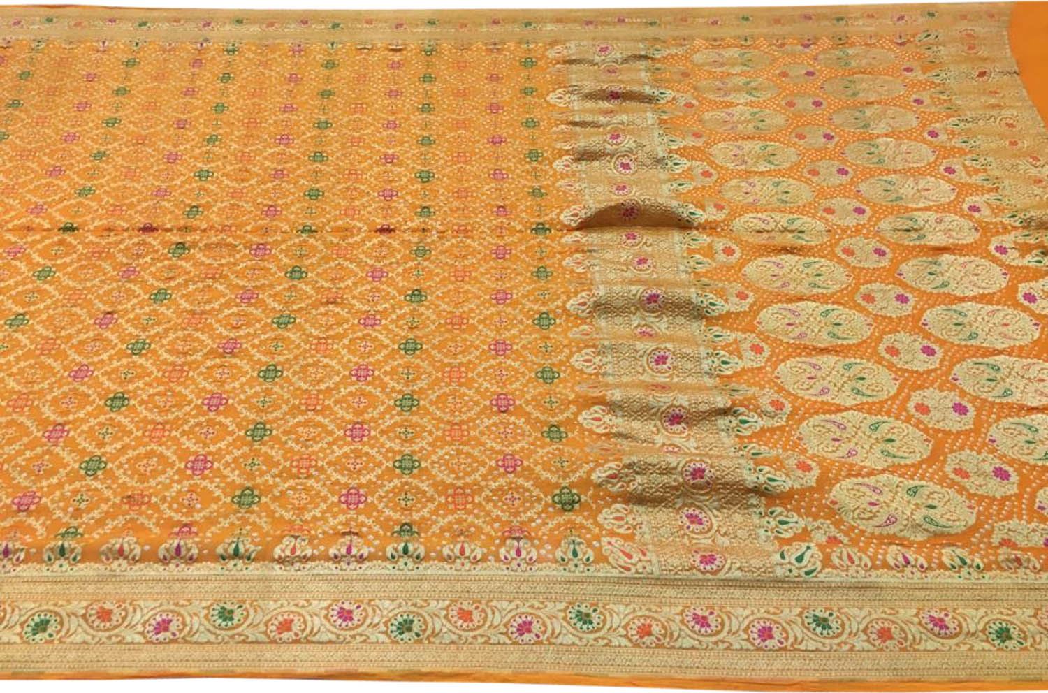 Yellow Banarasi Bandhani Pure Georgette Saree: Vibrant Elegance for Every Occasion - Luxurion World