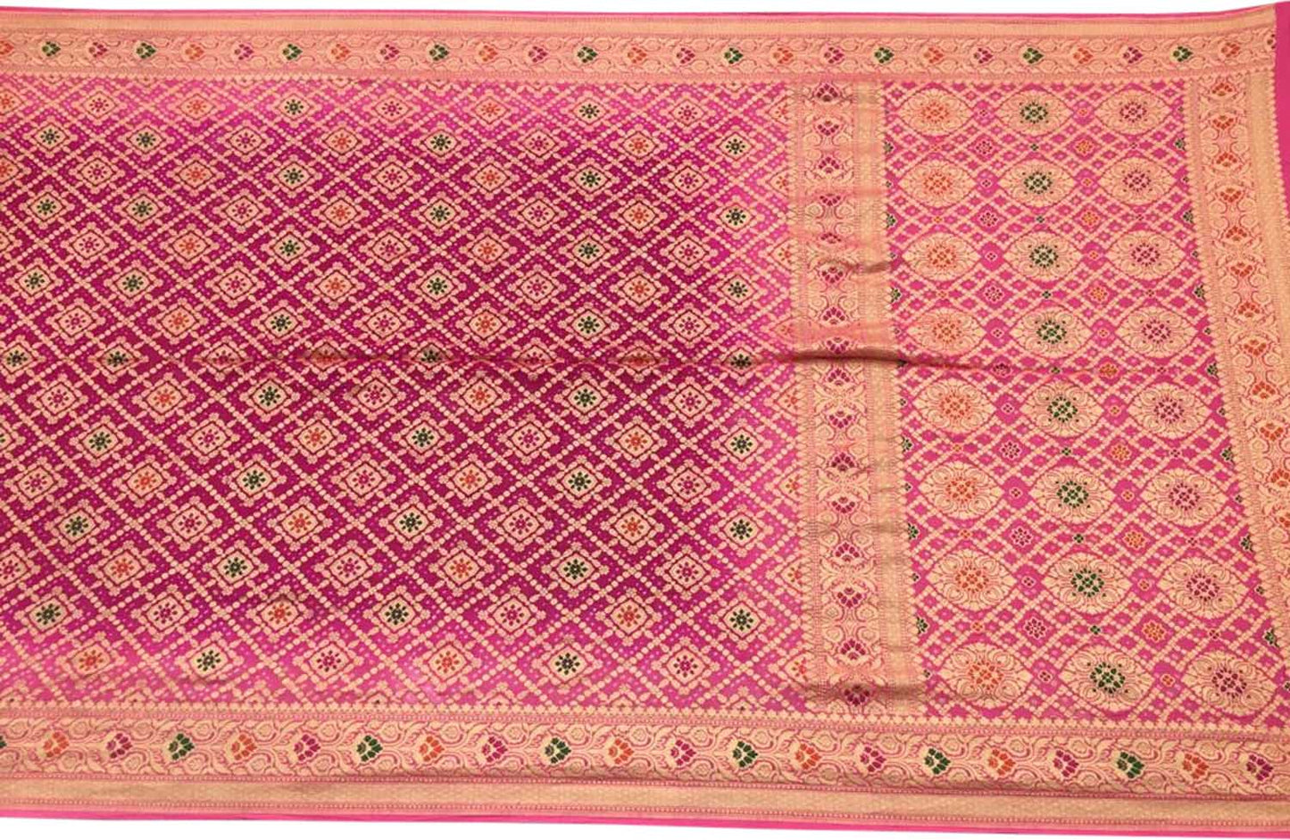 Elegant Pink Banarasi Bandhani Georgette Saree: A Timeless Classic - Luxurion World