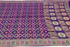 Elegant Purple Banarasi Bandhani Georgette Saree - Luxurion World