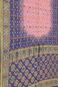 Elegant Pink and Purple Banarasi Bandhani Meenakari Georgette Saree - Luxurion World