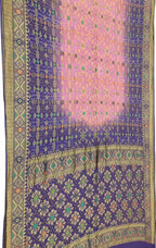 Elegant Pink and Purple Banarasi Bandhani Meenakari Georgette Saree - Luxurion World