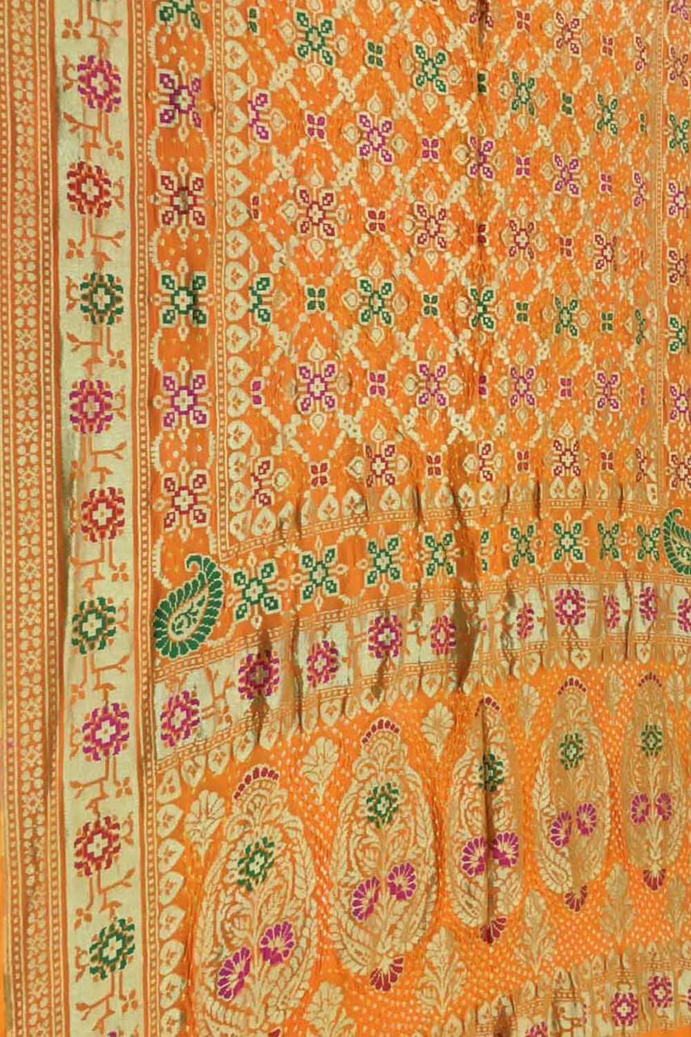 Yellow Banarasi Bandhani Meenakari Pure Georgette Saree: A Vibrant and Elegant Ethnic Attire - Luxurion World