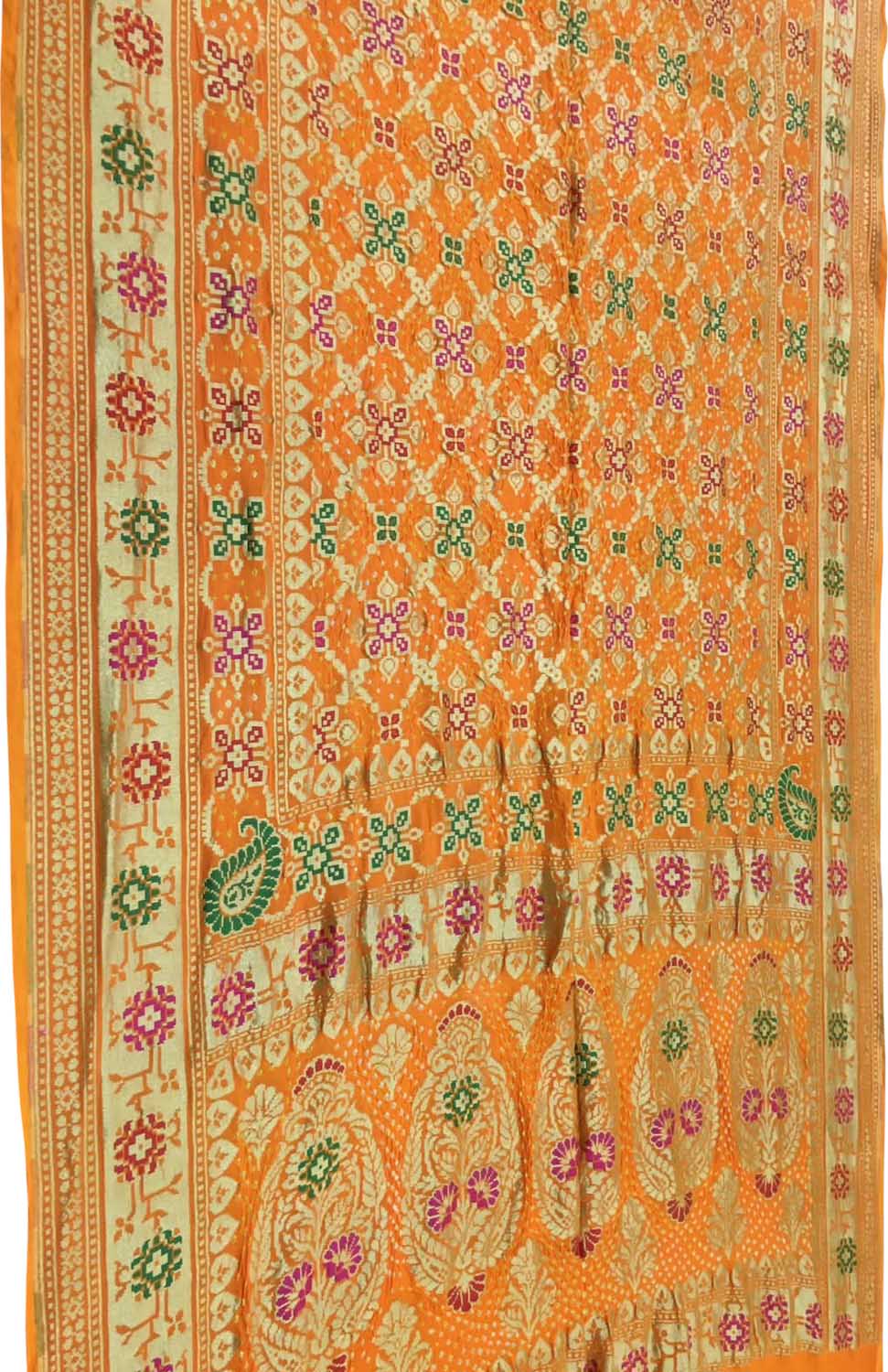 Yellow Banarasi Bandhani Meenakari Pure Georgette Saree: A Vibrant and Elegant Ethnic Attire - Luxurion World
