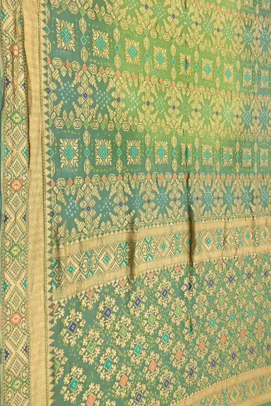 Elegant Green Banarasi Bandhani Meenakari Georgette Saree - Luxurion World